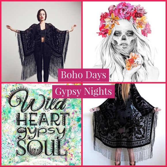 ♦️SOLD EBAY!♦️Vintage Velvet Silk Kimono Caftan OS - Picture 6 of 8